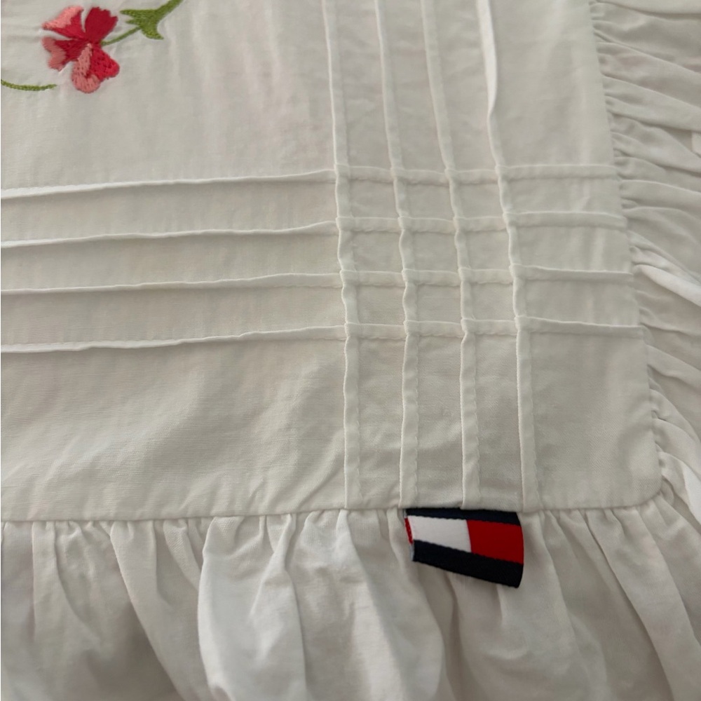Vintage Tommy Hilfiger White Floral Embroidered Pillow shams - Picture 12 of 14